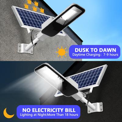 200W Powerful Solar Light Outdoor Solar Street Light 6000mah Waterproof Automatic Dusk To Dawn Street Light For Garage Garden