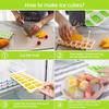 14 Grids Ice Cube Trays Reusable Silicone Ice Cube Mold Fruit Ice Maker with Removable Lids Kitchen Tools Freezer Summer Mould