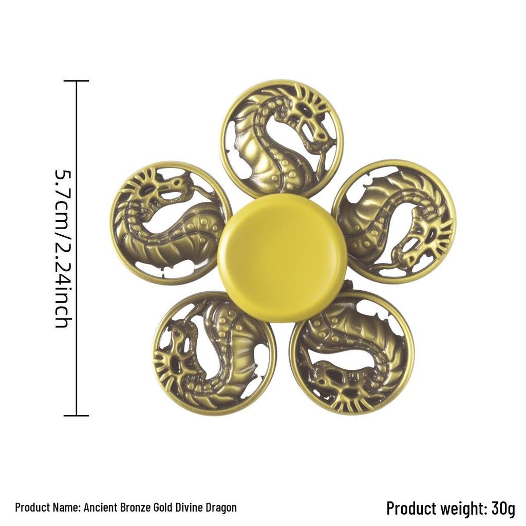 Ancient Bronze Zinc Alloy Cross Fingertip Spinner - EDC Decompression Toy  