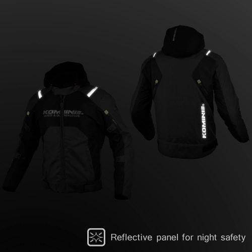 Komine JK-5961 Protective Winter Jacket for Motorcycles Basalt Gray L