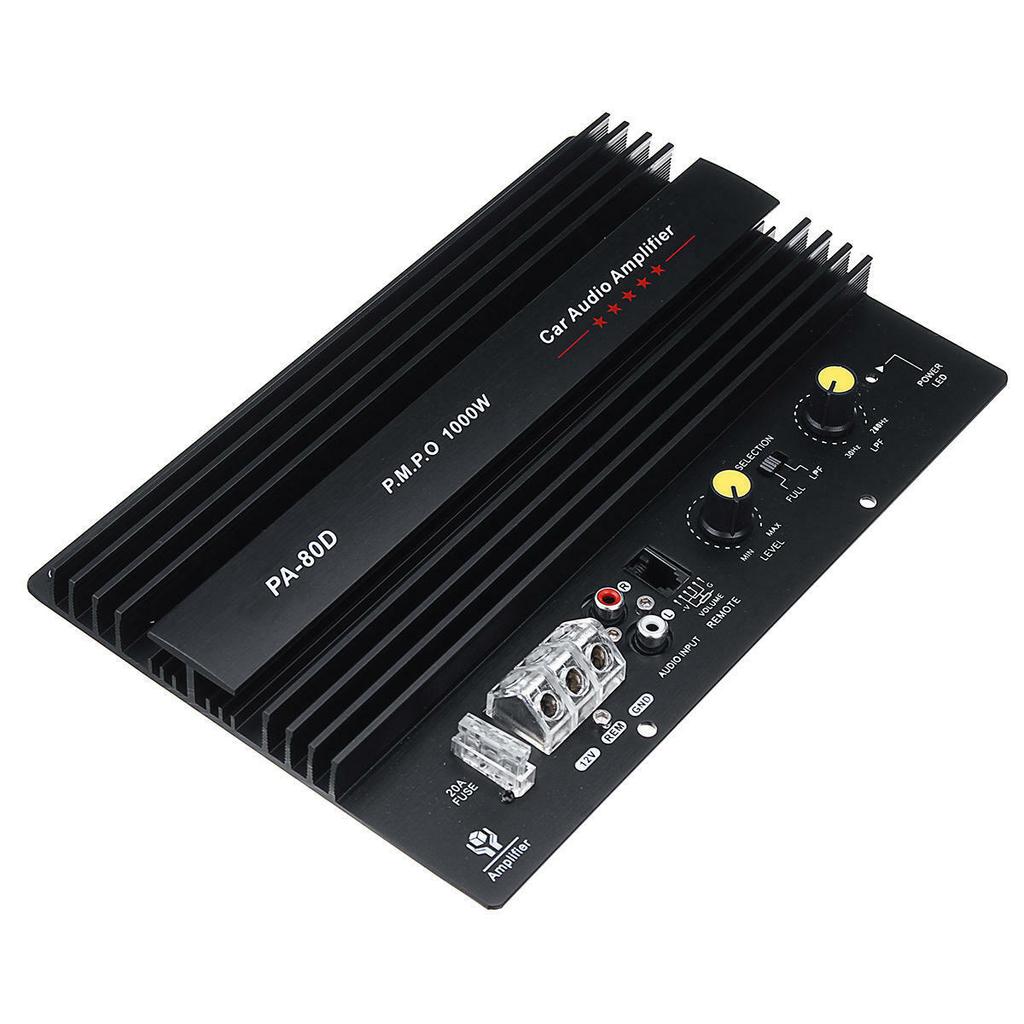 12V Universal 1000W Amplifier Board PA-80D Mono Car Audio Power Amplifiers Powerful Bass Subwoofers Sound Amplify For Car Modi