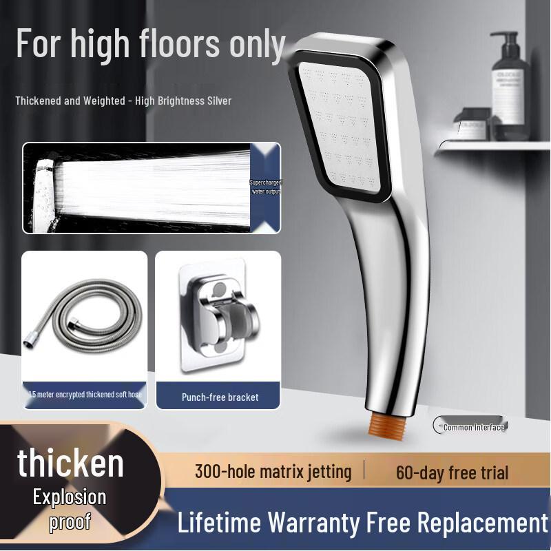 

2-Pack High-Pressure Shower Head Kit with Hose