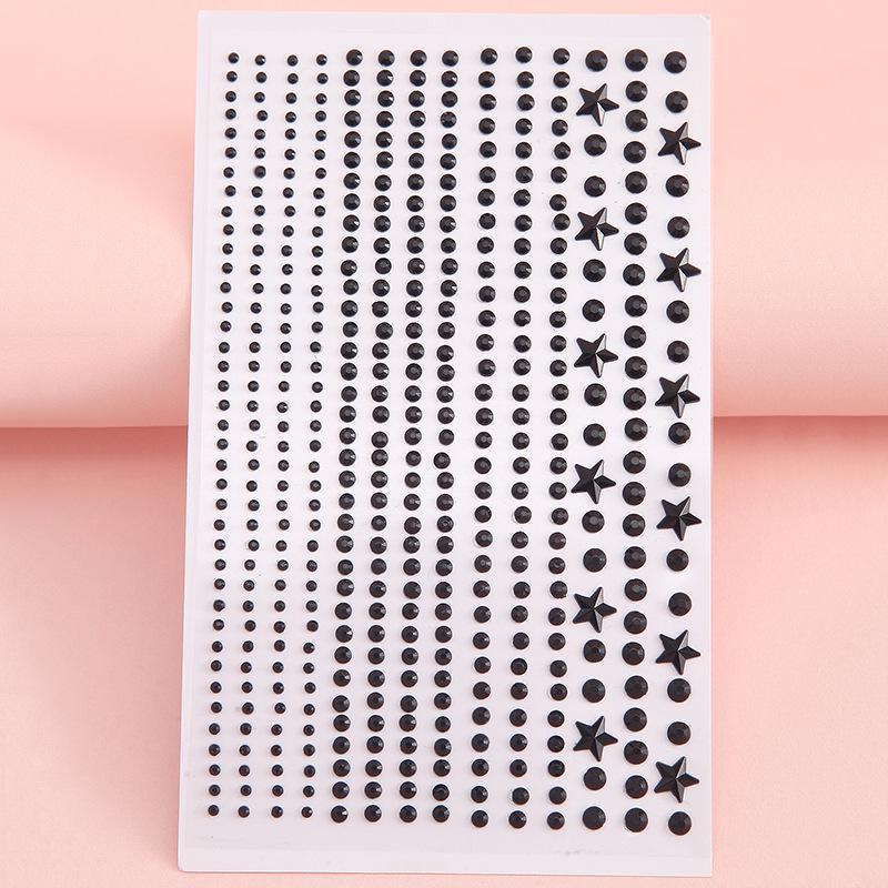 Mini Rhinestone Eye & Face Makeup Stickers - Flash Diamond Decoration for Stage and Party