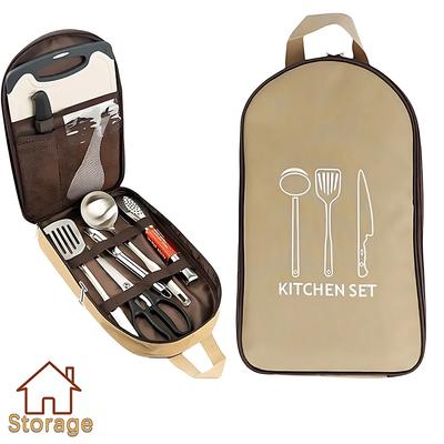 1/2/3PCS Outdoor Camping Kitchenware Storage Bag Handheld Camping Barbecue Cookware Bag Camping Cutlery Travel Tableware Bag