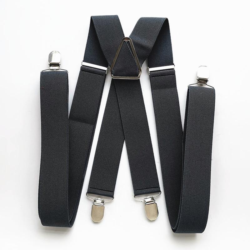 Fashion Suspender Adjustable Elastic X Back Clips On Pants Braces for Men and Women