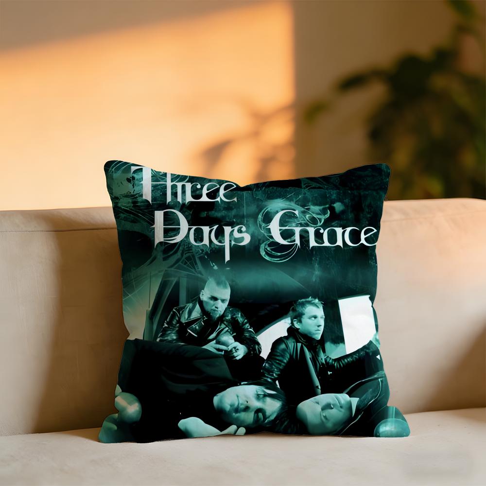 

Three Days Grace Cushion Cover Cozy Velvet Throw PillowSoft Warm Cushion For Sofa Bed 30x30 cm