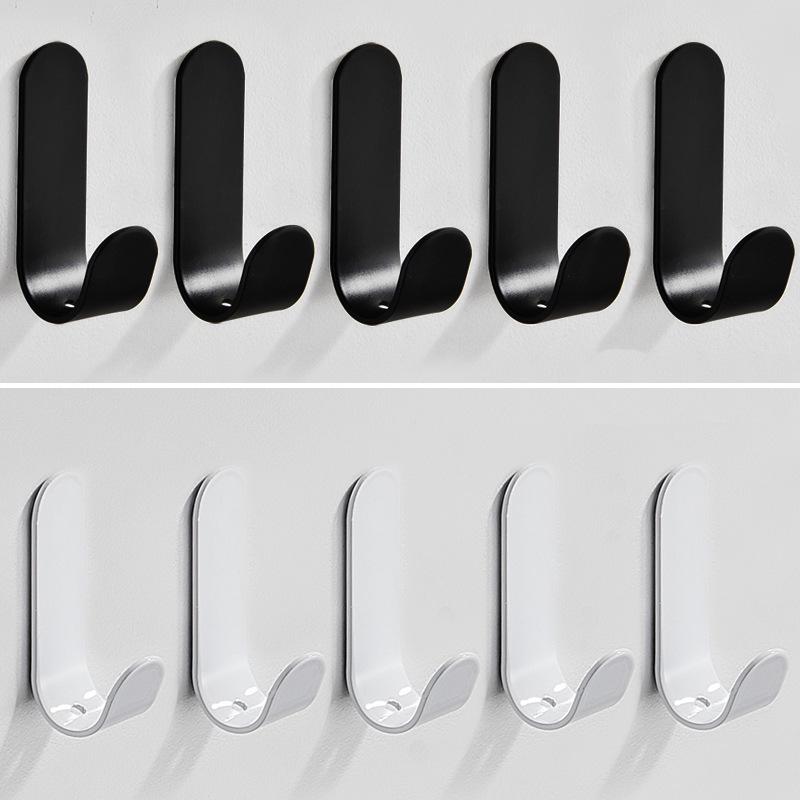 No-Drill Wall-Mounted Metal Hooks for Bathroom, Door, Hat, and Coat – Strong Adhesive Iron Hardware