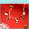 Christmas Party Necklace With Cartoon Santa And Candy For Women