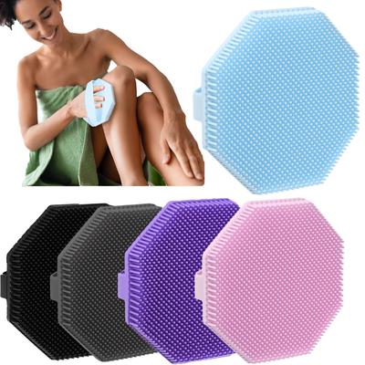 Ergonomic Silicone Body Scrubber with Non-Slip Handle - Deep Cleansing & Gentle Exfoliation for Smooth Skin
