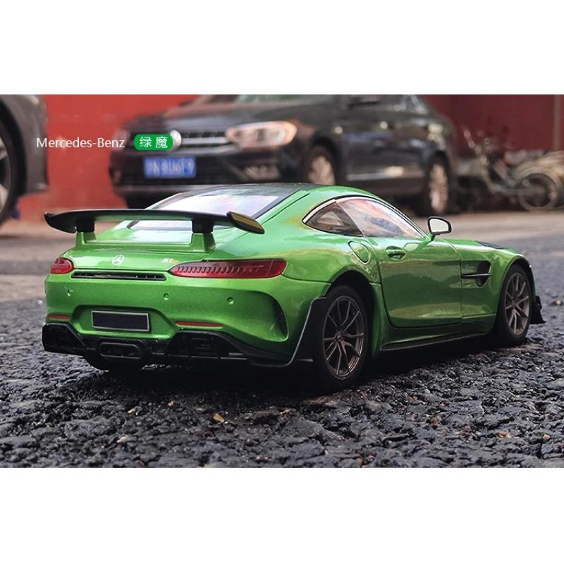 1/18 Mercedes-Benz GTR Demon aliaj turnat sub presiune jucărie mașină model sunet și lumină copii jucării de colecție cadou de ziua de naștere