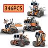 Moc 346Pcs 5 In 1 Creative Electric Rc Interstellar Robot Building Blocks Satellite Robot Children'S Puzzle Toys Birthday Gift
