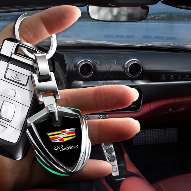 Auto Logo Styling 3D Metall Schlüsselanhänger Schildförmiger Schlüsselanhänger für Cadillac SRX Escalade CTS BLS ATS DTS XTS SLS XLR V Deville CT5