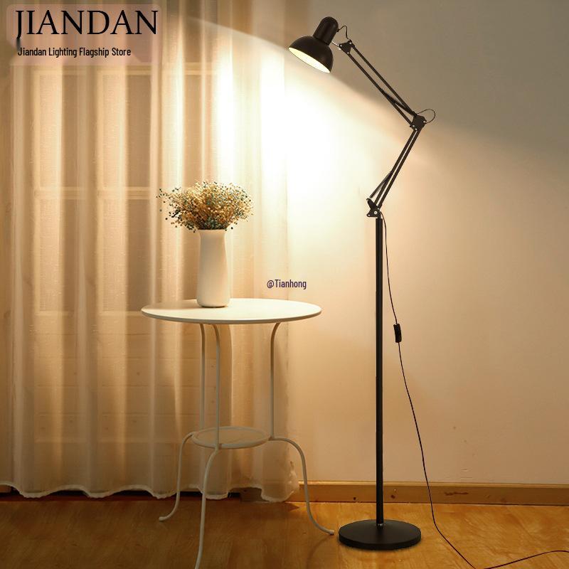Nordic Remote-Control Long Arm Floor Lamp with Eye Protection