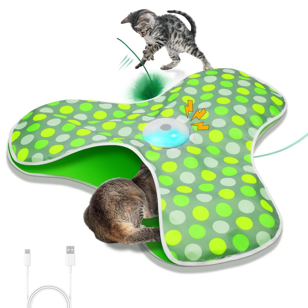 Real Mouse Squeaky Automatic Hide and Seek Interactive Chase Game with Flashing Lights Self-Hi Relieving Stuffy Pet Toy