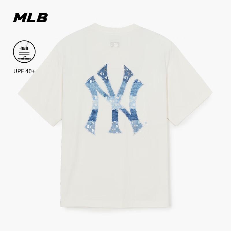 MLB Unisex Loose Faux Denim Back Label Short Sleeve Tee 3ATSM0663