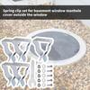 5Pcs Egress Window Well Cover Spring Clip Outside Basement Window Well Cover Install Retaining Clip Easy to Install