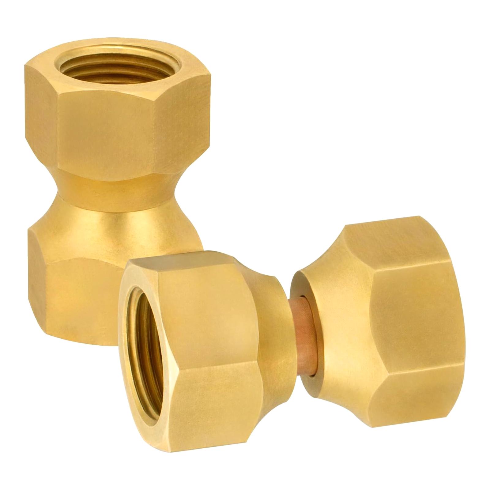 

Upgrades Brass Swivel Joints 0.675inch Threaded Ends High Temperature Resistance Easy Installation for Liquid System 1
