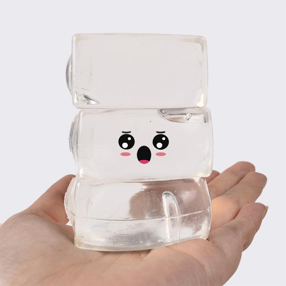 Transparent Ice Cube Sensory Fidget Toy - Soft Squeeze & Stretch Stress Relief Toy For Adults & Kids, Random Color, 1 Pack