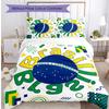 Brazil Football Printed Bedding 3 Piece Set Cozy Breathable Bed Cover Set as Housewarming Holiday Gift
