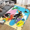 Barbapapa3 Flannel Pattern Square Carpet,Area Rug,Carpet Rug for Living Room Bedroom Sofa Playroom Decor,Non-slip Floor Mat