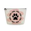 Women Dog Paw Print Cosmetic Bag Toiletries Organize Travel Storage Case 6876