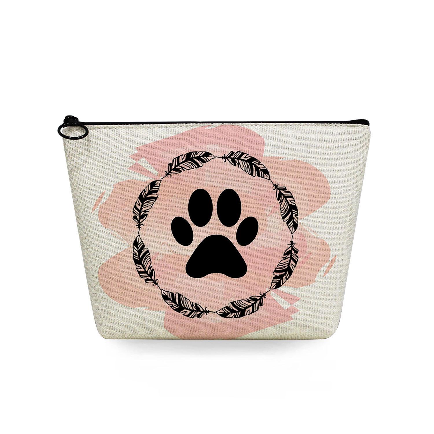 

Women Dog paw Print Cosmetic Bag Toiletries Organize Travel Storage Case 6876 KTB