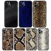 Pink Leather Snake Pattern Cell Phone Case For iPhone 11 13 7 8 Plus XR 12 Pro Max X 6 6s XS 12 Mini 5 SE Cover Black Soft Coque
