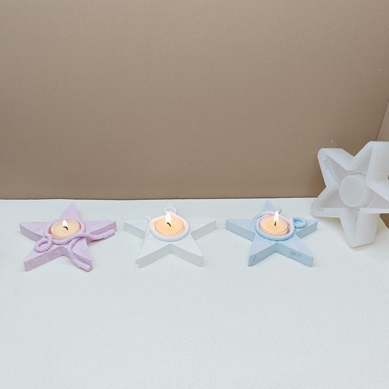 Maple Leaf Candle Holder Mold DIYs Candlestick Silicone Mould Aromatherapy Plaster Gypsum Cement Craft Home Decorations