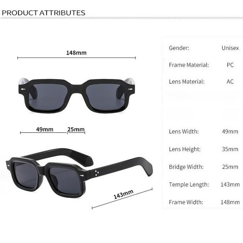 New Trend Square-Frame Arrow Sunglasses Retro Street Style Sunglasses With Sophisticated Appeal Classic Driving Shades