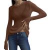 Women's Casual Fashion Long Sleeve Round Neck Breathable Pullover Top