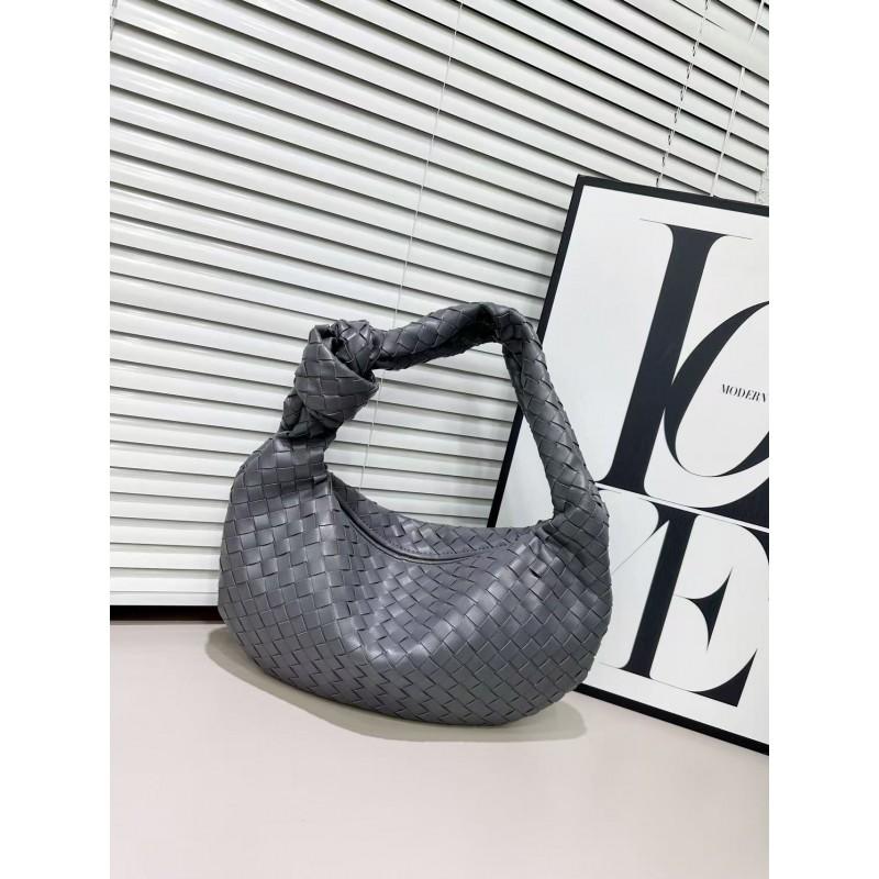 Handwoven Horn-Shaped Crossbody Bag Women Soft PU Woven Shoulder Small Daily Use Tote In 16 Colors