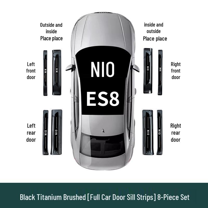 Stainless Steel Scuff Plates for 26 NIO ES8 Models - Interior Upgrade Accessories