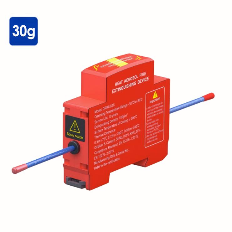 1/2 stuks Thermische Aerosol Brandblusser DIN-rail Montage Brandbeveiliging voor Huishoudelijk/Nieuwe Energie Voertuig Batterijcompartiment Verdeelkast 1pcs 30g Flame Retardant