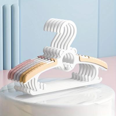 Hangers for Closet, Non-Slip Clothes Hangers, Pink Grey Adjustable Toddler Hanger for Girl Boy Hangers, Space Saving