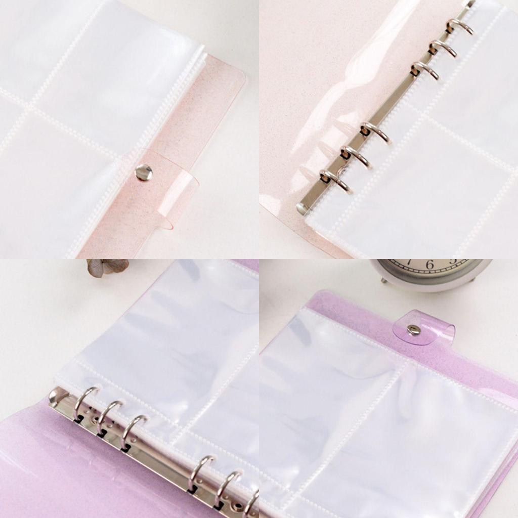 Transparent Sparkling Large Capacity 6hole Album With Pp Cover For Gift Giving And Collecting