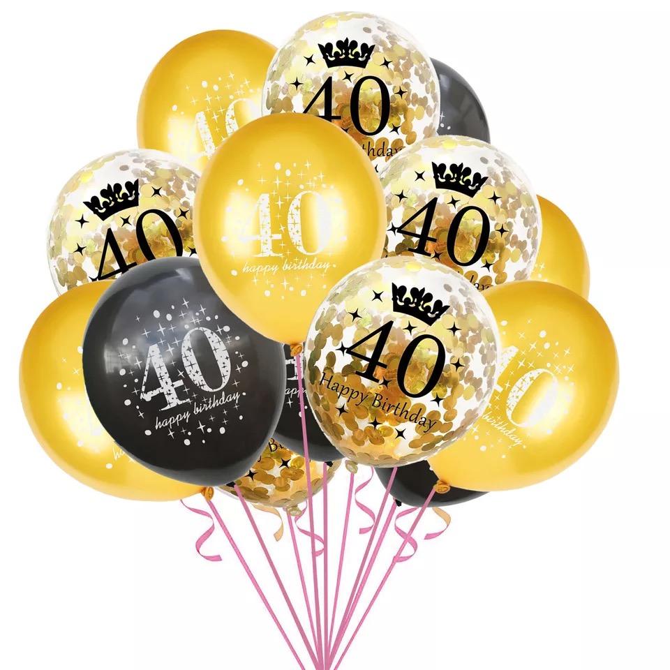 15pcs Birthday Inflatable Confetti Number Balloons 18 21 30 40 50 60 70 Year Party Decoration Adult Digit Helium Birthday Balons
