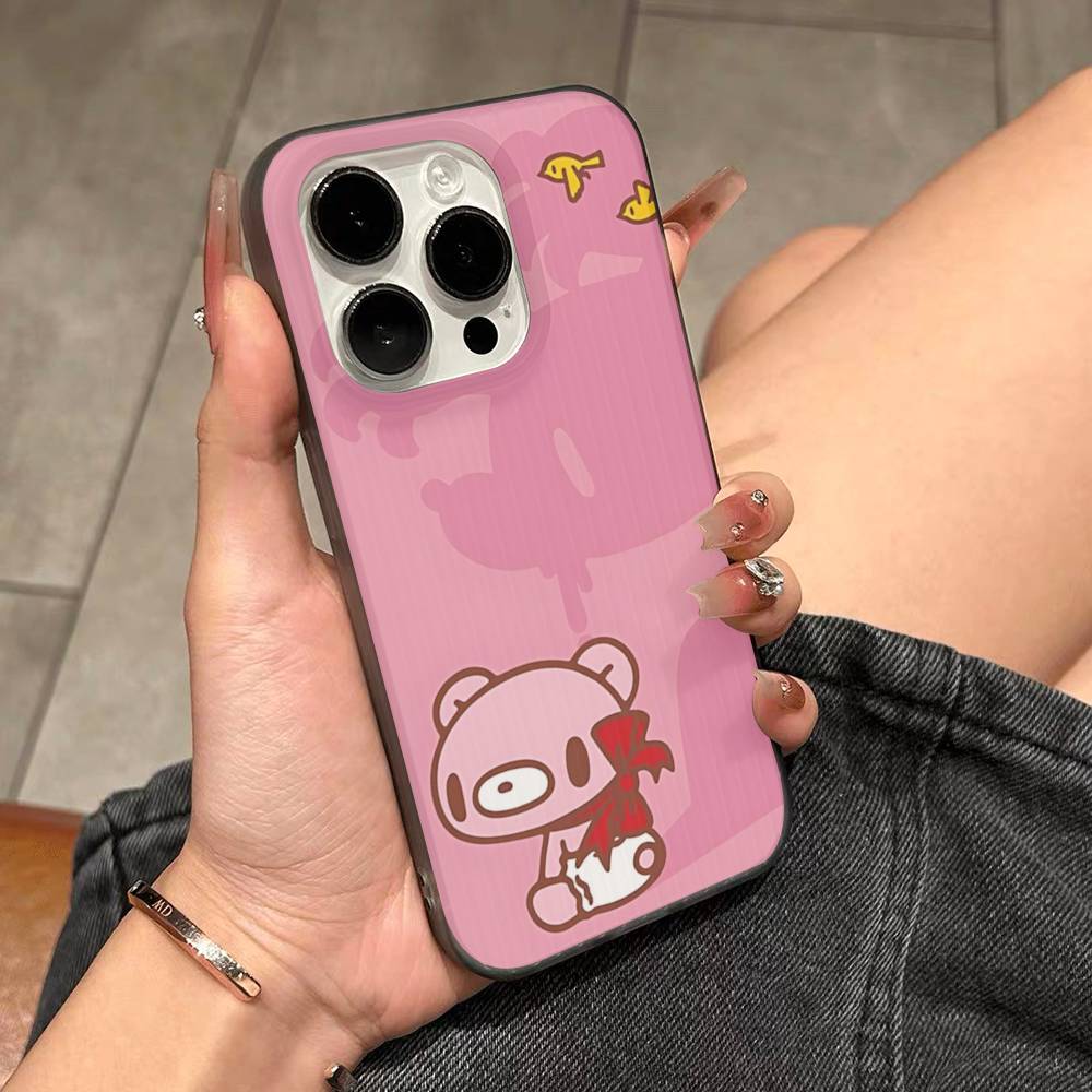 Popular Kawaii G-gloomyS Bears Corrugated Stripe Phone Case For IPhone 17 16 15 14 13 12 11 Pro Max Plus Pro Shockproof Cover