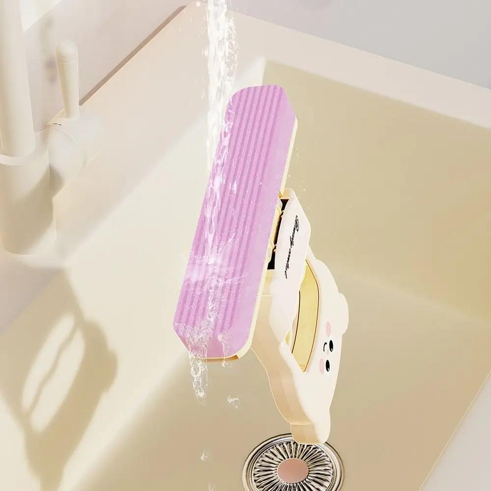 Mini Foldable Desktop Mop Wet Dry Use on Cartoon Bear Absorbent Sponge Mop Durable Table Wiping Tool