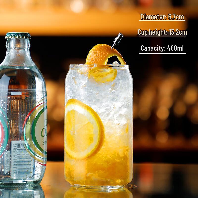 Stemmed Soda Can Glass for Beverages Soda Can Glass