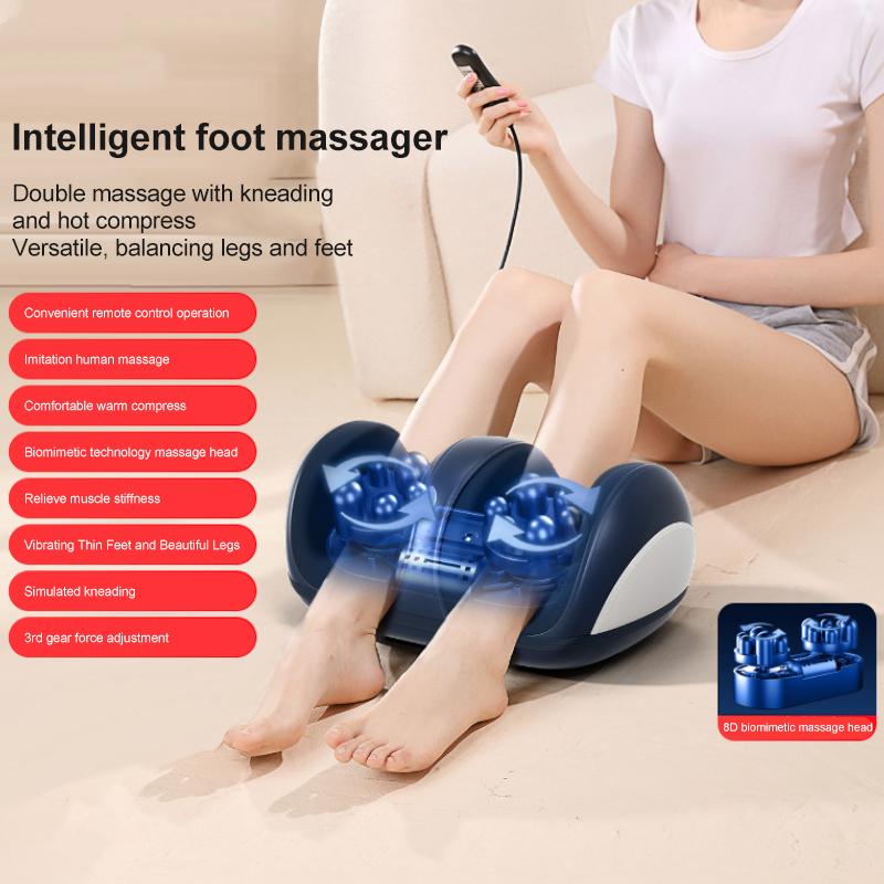 

Супер Большой Электрический Массажер для Ног Горячая Компрессия Тепловая Терапия Шиацу Разминающий Ролик Расслабление Мышц Облегчение Машины для Спа Ног EU Plug слоновая кость