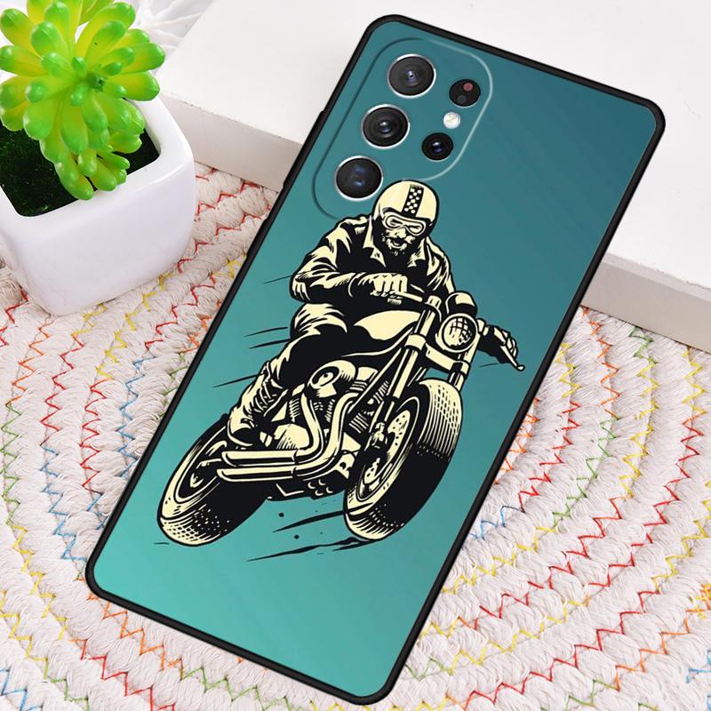 Cartoon Motorcycle Phone Case for Samsung Galaxy note 10 pro S26 Ultra S23 S24 FE S25 S21 S22 PLUS shockproof Cove