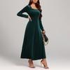 Vestido de tirantes con escote en V y mangas cortas para mujer, ideal para primavera y verano.