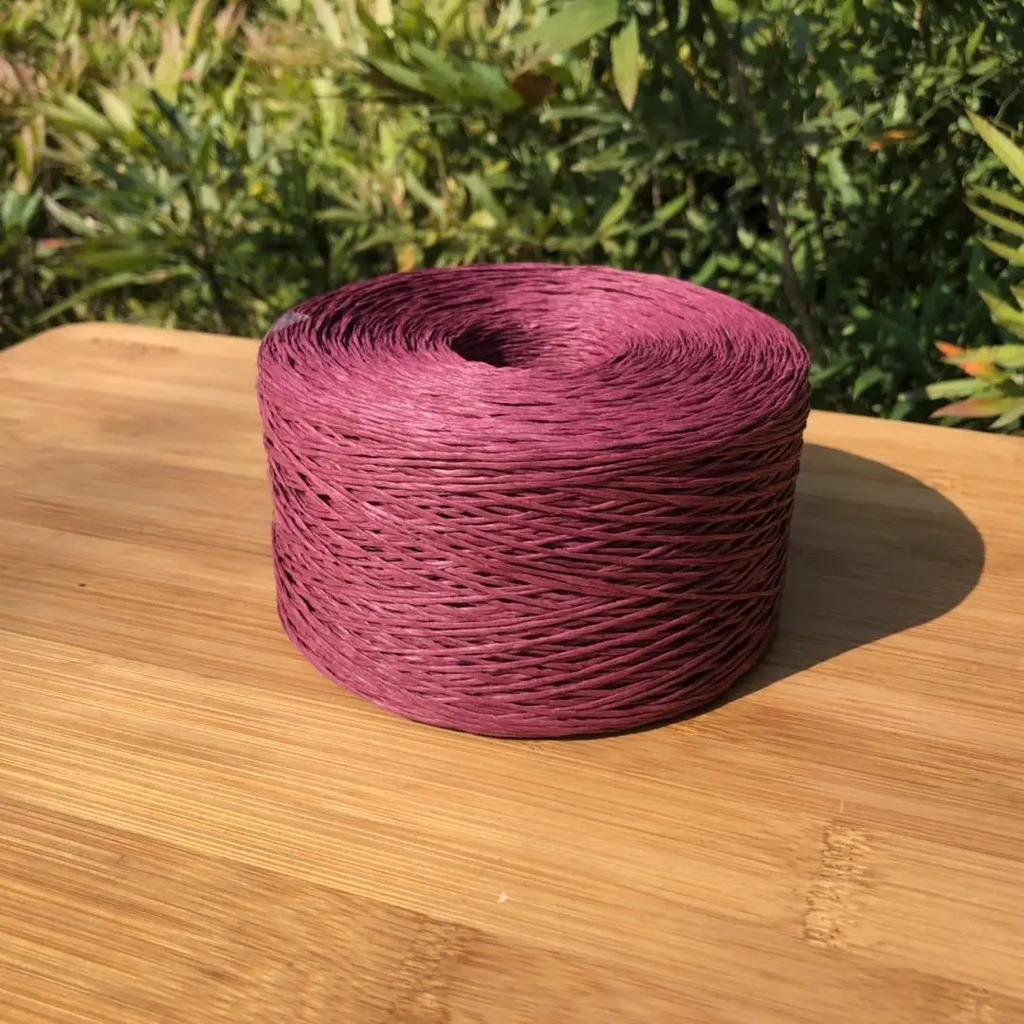 250g Fine Flat Raffia Yarn Wearable Soft Cotton Straw Thread for Hand Knitting Hats Handbags Summer Beach Craft Diy