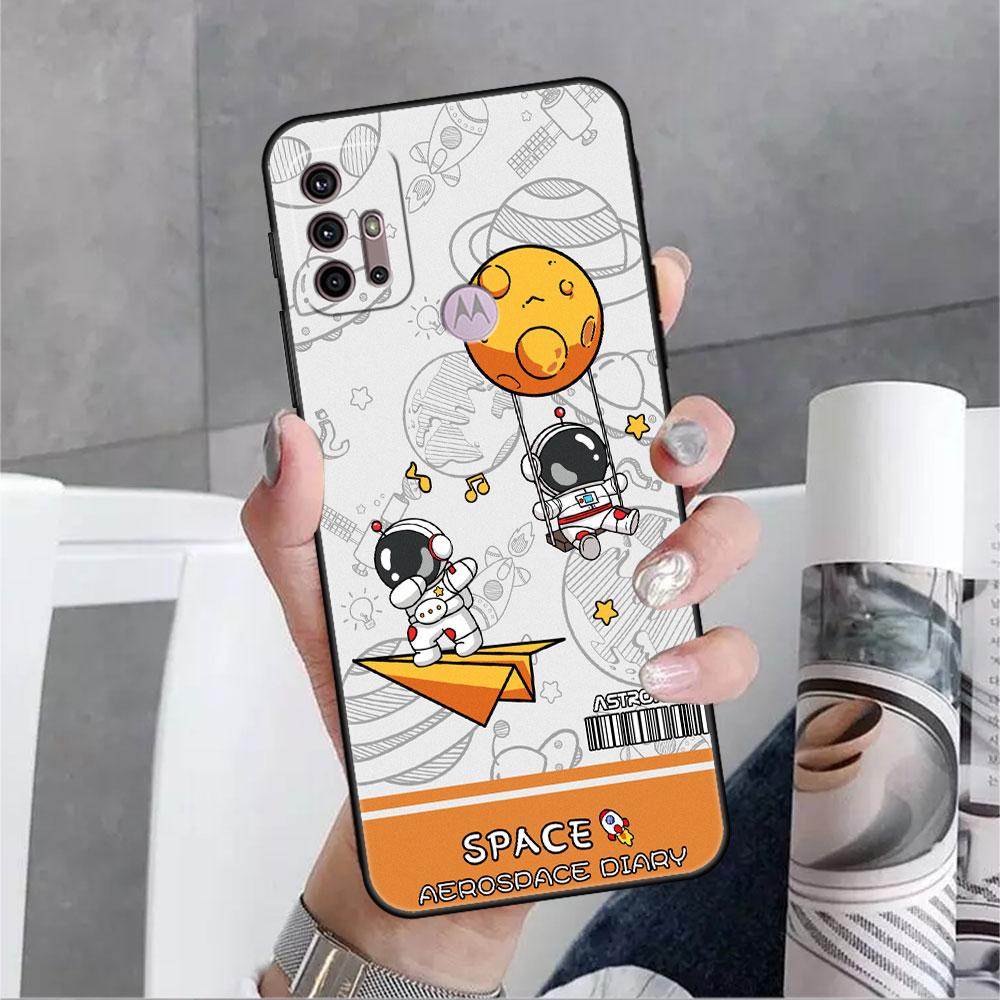 Case For Motorola G30 G60 G9 Play One Fusion Plus Edge 20 G8 Power Lite G22 G50 G200 G51 G71 Phone Cover Fashion Cool Astronaut