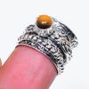 Inele din Argint Sterling 925 Lucrate Manual cu Piatră Naturală Ochi de Tigru Mărimea 2 AR-19035