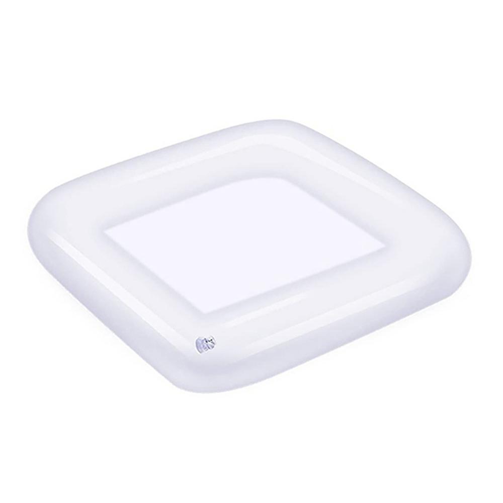 1Pc Inflatable Pvc Ice Serving Tray Cooler With Drain Plug Floating Durable Drink Chiller For Picnic Pool Party Supplies