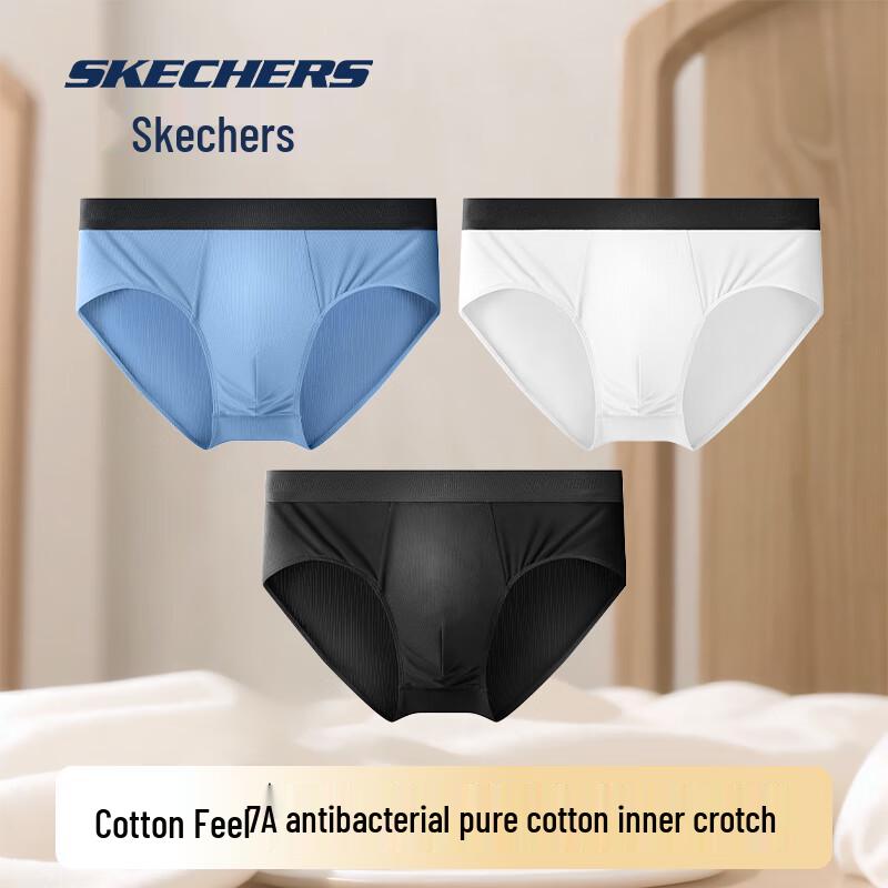 Skechers Men s 7A Antibacterial Lightweight Seamless Briefs XL синий