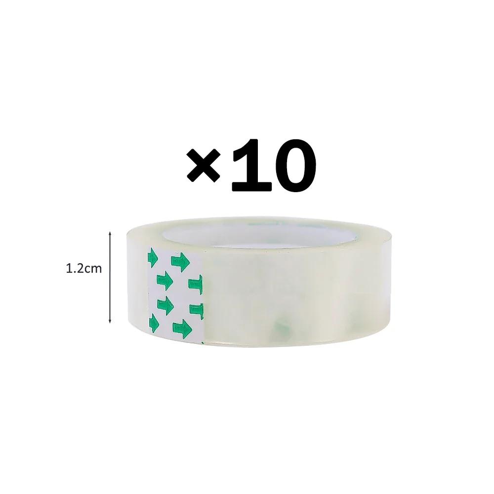1-10 Rolls See Through Tape Refills Clear Tape Refills for Dispenser Invisible Tapes for Office Home School Supplies 18/12/8mm