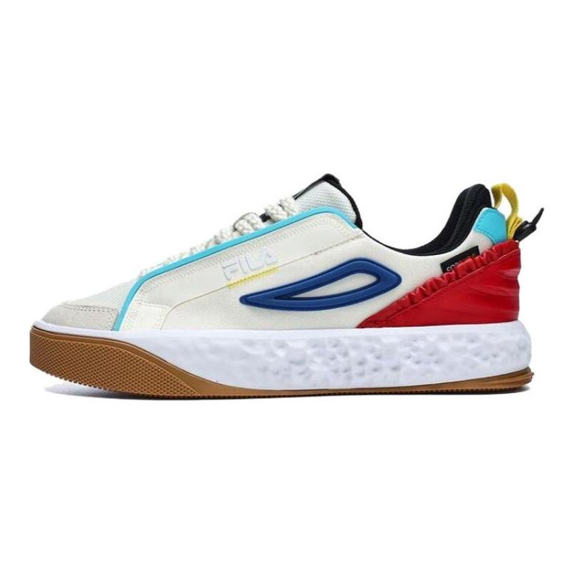 Fila Viva Fabric Non-Slip Low-Top Skate Shoes Men Sneakers White Red F12M323201FVR