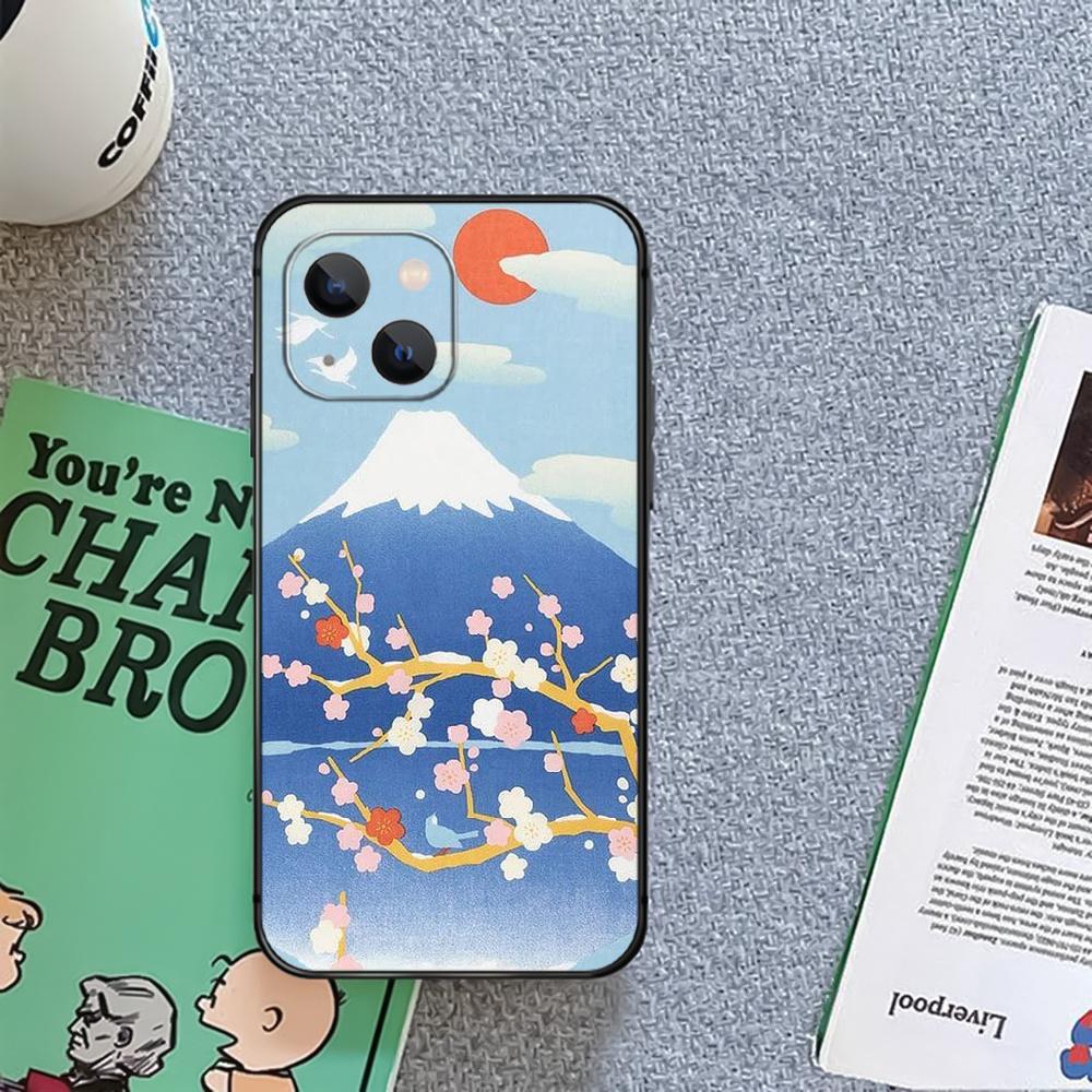 Mount Fuji Japan Art Phone Case Cover Coque For Iphone Xiaomi Mi Samsung Galaxy Redmi Note A S 11 12 13 14 15 22 23 24 5G Pro Plus Max Fe Ultra
